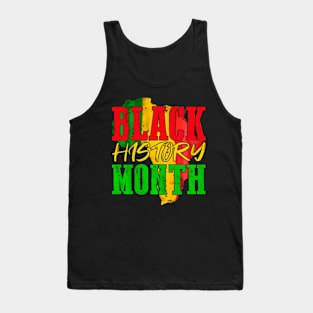 Black History Is American History Patriotic African American Tank Top